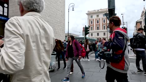 Line-Of-Passengers-Queuing-For-Taxi-Outside-Rome-Termini-Station-Beside-Marsala-Street