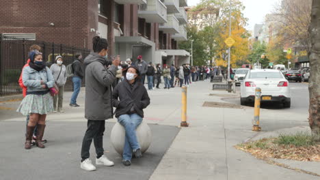 People-lining-up-for-early-voting-in-New-York-City-for-the-2020-Presidential-Election
