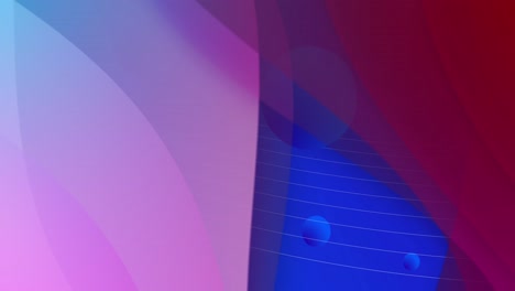 Animation-of-colourful-shapes-moving-on-blue-background
