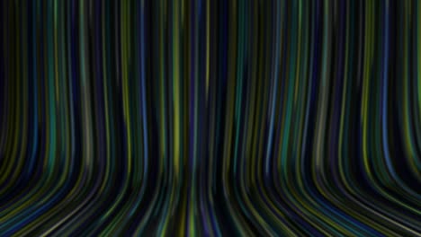 Pulsating-rainbow-light-streaks-rainfall-looping-black-background