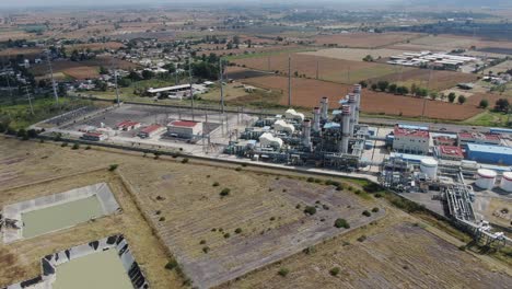 Aerial-shot-of-drone-of-a-power-generation-plant