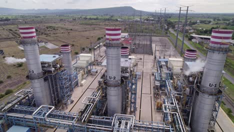 Aerial-shot-in-orbit-of-an-electric-power-and-steam-generation-plant