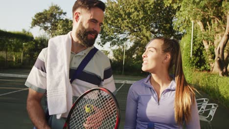 Video-of-happy-caucasian-couple-on-the-court