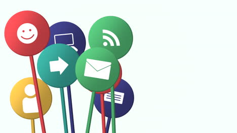 Iconos-De-Red-De-Movimiento-Sobre-Fondo-Simple-1