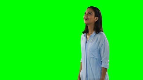 Smiling-woman-touching-digital-screen-4k