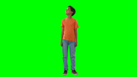 Smiling-boy-touching-digital-screen-4k
