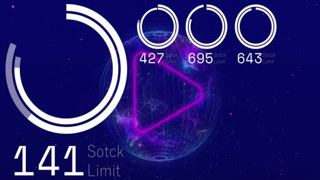 Animation-of-data-processing-over-globe